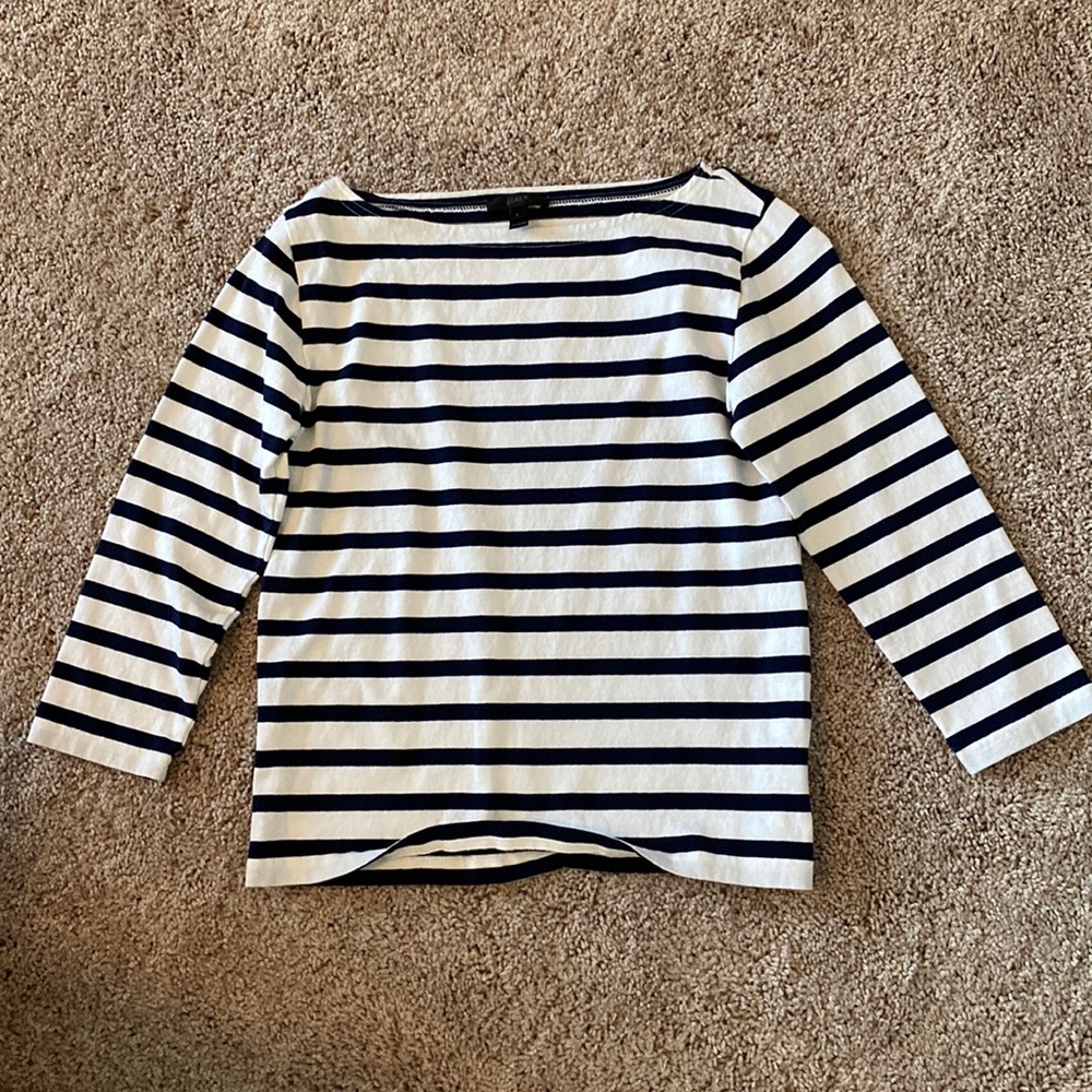 J. Crew striped 3/4 sleeve top